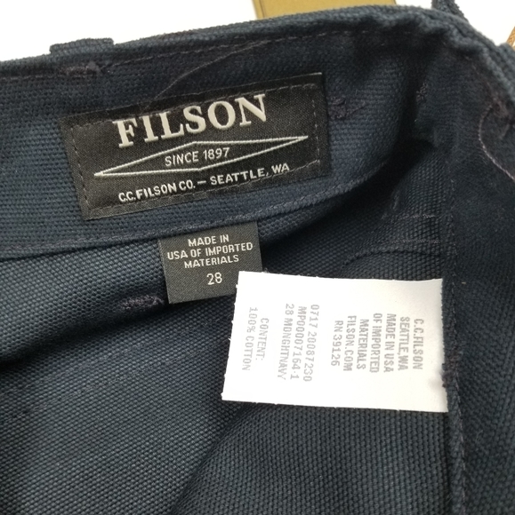 C.C Filson Military Shorts Navy Blue Made in USA - Picture 6 of 9
